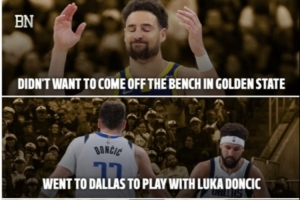 老将的无奈？克莱昔日拒当勇士替补 兜兜转转还是回到了板凳席